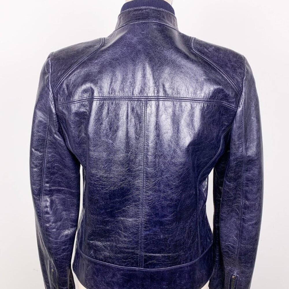 Dolce & Gabbana Vintage Café Racer Style Leather Jacket - Picture 6 of 7